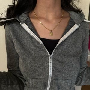 Woman’s Xs Dark grey zip up jacket h&m